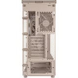 ASUS ASUS PROART PA401 WOOD MESH PWM BEIGE midi tower behuizing Beige | 2x USB-A | 1x USB-C | Window