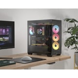 Corsair 3500X RS-R ARGB midi tower behuizing Zwart | 2x USB-A | 1x USB-C | RGB | Tempered Glass