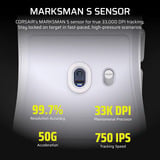 Corsair SABRE v2 PRO ULTRALIGHT gaming muis Zwart, 100 - 33.000 dpi, 2,4 GHz / USB 2.0