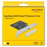 DeLOCK PCIe x4 naar externe SuperSpeed USB-C 3.2 Gen 2x2 usb-controller 