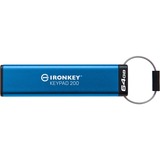 Kingston IronKey Keypad 200 64 GB usb-stick IKKP200/64GB, USB-A 3.2 Gen 1