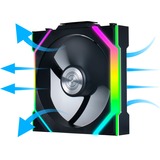 Lian Li UNI FAN SL120 Wireless Reverse Blade RGB case fan Zwart, 120 x 124.5 x 28 mm, PWM