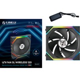 Lian Li UNI FAN SL120 Wireless Reverse Blade RGB case fan Zwart, 120 x 124.5 x 28 mm, PWM
