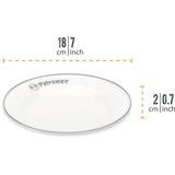 Petromax Emaille bord Wit, Ø 18 cm, 2 stuks