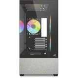 Sharkoon MK7 ARGB mini tower behuizing Zwart | 2x USB-A | 1x USB-C | RGB | Tempered Glass