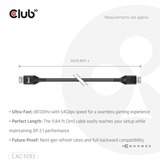 Club 3D DisplayPort 2.1 DP54 VESA Certified Cable 8K120Hz  kabel Zwart, 3 meter