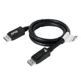 Club 3D Displayport 1.4 VESA gecertificeerde kabel male-male Zwart, 1 meter, 8K 60Hz of 2x 4K 60Hz, 32.4Gbps