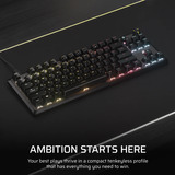 Corsair K70 CORE TKL RGB mechanisch gaming toetsenbord Zwart, BE lay-out (AZERTY), Corsair MLX Red v2, 80% (TKL), Hot-swappable