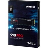 Samsung 990 PRO 1 TB SSD MZ-V9P1T0BW, PCIe Gen 4.0 x4, NVMe 2.0