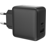 Sitecom 65W GaN Power Delivery oplader Zwart, 1x USB-C, 1x USB-A, 1,5 meter