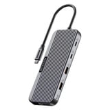 Sitecom 8 in 1 USB-C Power Delivery Multiport Adapter Pro 2x HDMI dockingstation Zwart