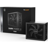 be quiet! Dark Power 12 750W voeding  Zwart, 6x PCIe, Full Kabelmanagement