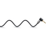 goobay Plus 3,5 mm stereo jack naar 3,5 mm stereo jack 90° kabel Zwart/zilver, 5 meter