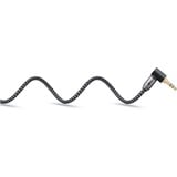 goobay Plus Audio 3,5 mm aux stereoverbindingskabel 90° Zwart/zilver, 5 meter