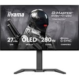 iiyama G-Master Titan Falcon GOB2701QSC-B1 27" gaming monitor Zwart, 2x HDMI 2.1, 1x DisplayPort 1.4, USB-C, Audio, 280 Hz