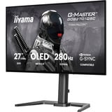iiyama G-Master Titan Falcon GOB2701QSC-B1 27" gaming monitor Zwart, 2x HDMI 2.1, 1x DisplayPort 1.4, USB-C, Audio, 280 Hz