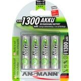 Ansmann 1300 mAh oplaadbare batterij 4x AA (Mignon)
