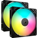 Corsair RS140 ARGB case fans Zwart, 2 stuks, 140 x 140 x 25 mm, PWM