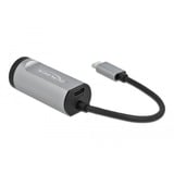DeLOCK USB-C 3.2 Gen 1 naar RJ-45 Gigabit LAN adapter Grijs, Power Delivery