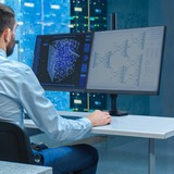 Ergotron LX Dual Stacking Arm met hoog statief monitorarm Zwart