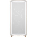 Fractal Design Summit Chalk White TG midi tower behuizing Wit/houtkleur | 2x USB-A | 1x USB-C | Tempered Glass