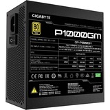 GIGABYTE GP-P1000GM, 1000 Watt voeding  Zwart, 6x PCIe, Kabelmanagement