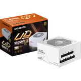 GIGABYTE UD1000GM PG5 V2 ICE modulaire 1000 watt voeding  Wit, 1x 12V-2x6, 4x PCIe
