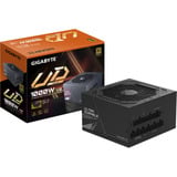 GIGABYTE UD1000GM PG5 V2 modulaire 1000 watt voeding  Zwart, 1x 12V-2x6, 4x PCIe