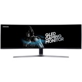 SAMSUNG LC49HG90DMRXEN 49" Curved Gaming Monitor Zwart, 2x HDMI, DisplayPort, Mini-DisplayPort, 2x USB-A, USB-B, 144 Hz