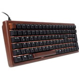 Sharkoon SKILLER SGK50 S2 Wood PBT RGB mechanisch gaming toetsenbord Houtkleur, BE lay-out (AZERTY), Gateron G Pro 3.0 Yellow, 96%, Hot-swappable