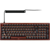 Sharkoon SKILLER SGK50 S2 Wood PBT RGB mechanisch gaming toetsenbord Houtkleur, BE lay-out (AZERTY), Gateron G Pro 3.0 Yellow, 96%, Hot-swappable