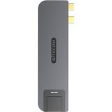 Sitecom 6-in-2 MacBook Multiport Hub dockingstation Grijs, USB-C, HDMI, USB-A