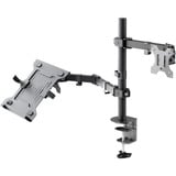 goobay Monitor Mount 13 tot 32 inch met Laptop Arm Flex, 10 tot 15.6 inch monitorarm Zwart