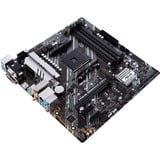 ASUS PRIME B550M-A WIFI II socket AM4 moederbord Zwart/zilver, RAID, Gb-LAN, Wi-Fi 6, BT, Sound, µATX