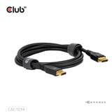 Club 3D Gecertificeerde Displayport 2.1 VESA DP80 kabel Zwart, 2 meter, 8K 240Hz, 10K 60Hz, 80Gbps