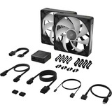 Corsair RX140 MAX RGB case fans Zwart, 2 stuks, 140 x 140 x 30 mm, PWM