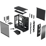 Fractal Design Summit Blackout TG midi tower behuizing Zwart | 2x USB-A | 1x USB-C | Tempered Glass