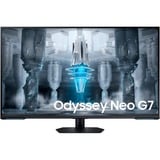 Samsung Odyssey Neo G70NC  43" 4K UHD gaming monitor Zwart/wit, 2x HDMI, DisplayPort, 2x USB-A, Wi-Fi 5, BT, RJ-45, 144 Hz