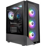 Thermaltake View 200 TG ARGB Tower-behuizing Zwart | 2x USB-A 3.2 (5 Gbit/s) | 1x Audio | Window-kit