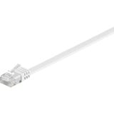 goobay Patchkabel RJ-45 U/UTP met Cat.6 Wit, 1 meter, Platte kabel