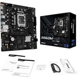 ASRock B860M-H2 socket 1851 moederbord Zwart, RAID, Gb-LAN, Sound, µATX