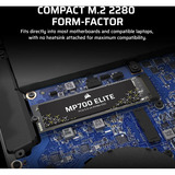 Corsair MP700 ELITE 2 TB SSD Zwart, PCIe 5.0 x4 NVMe, M.2 2280, 3D TLC NAND