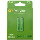 GP Batteries ReCyko AAA, Micro oplaadbare batterij Groen, 2 stuks