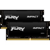 Kingston FURY 32 GB DDR4-3200 Kit werkgeheugen Zwart, KF432S20IB1K2/32, Impact