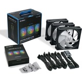 Lian Li UNI FAN AL120 V2 Triple Pack case fan Zwart, 4-pins PWM fan-connector, RGB leds