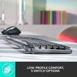 Logitech MX Mechanical, toetsenbord Zwart/grijs, US lay-out, Bluetooth Low Energy