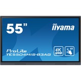 iiyama ProLite TE5504MIS-B3AG 55" 4K Ultra HD Public Display Zwart, 3x HDMI, 1x VGA, Sound, Touch