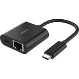 Belkin USB-C naar Ethernet- en oplaadadapter Zwart, 100 W
