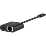 Belkin USB-C naar Ethernet- en oplaadadapter Zwart, 100 W