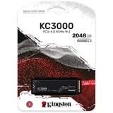 Kingston KC3000 2 TB SSD Zwart, SKC3000S/2048G, PCIe 4.0 NVMe, M.2 2280